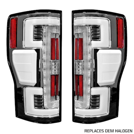 Recon 17-19 F250/F350/F450/F550 (REPLACES OEM HALOGEN STYLE TAIL LIGHTS)OLED 264299CL